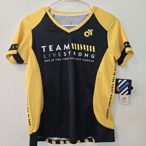 Livestrong Cycling Fight Against Cancer  Women's Yellow & Black Jersey Small